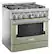 Alt View 13. KitchenAid - Commercial-Style 5.1 Cu. Ft. Slide-In Gas True Convection Range with Self-Cleaning - Avocado Cream.