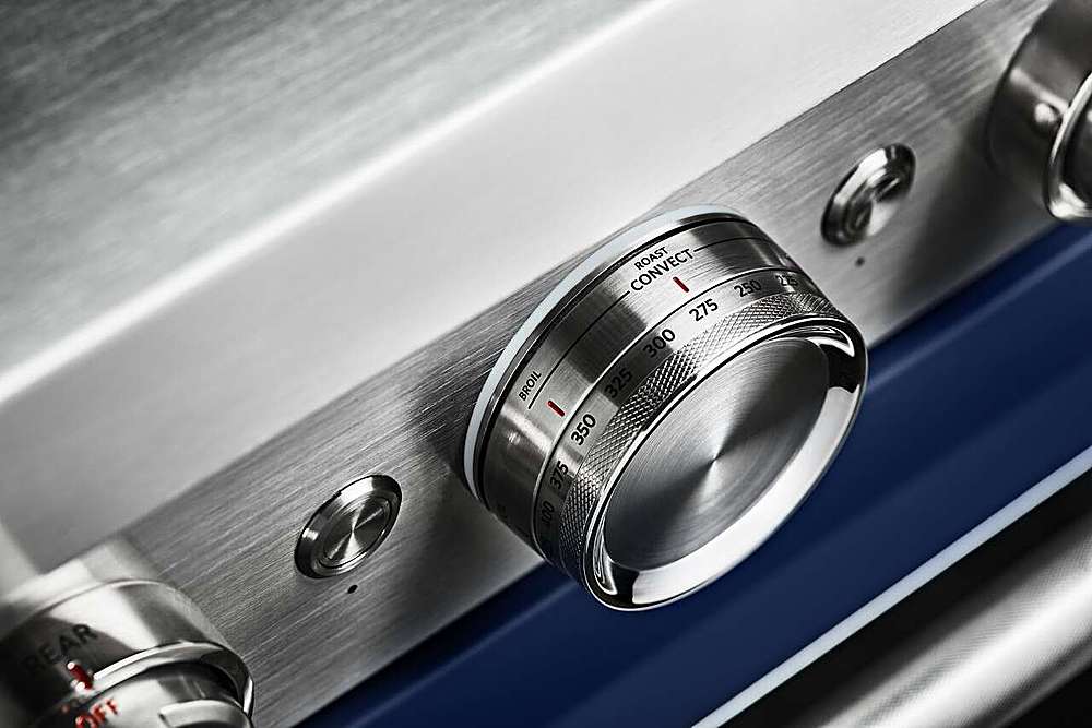 Alt View 18. KitchenAid - Commercial-Style 5.1 Cu. Ft. Slide-In Gas True Convection Range with Self-Cleaning - Ink Blue.