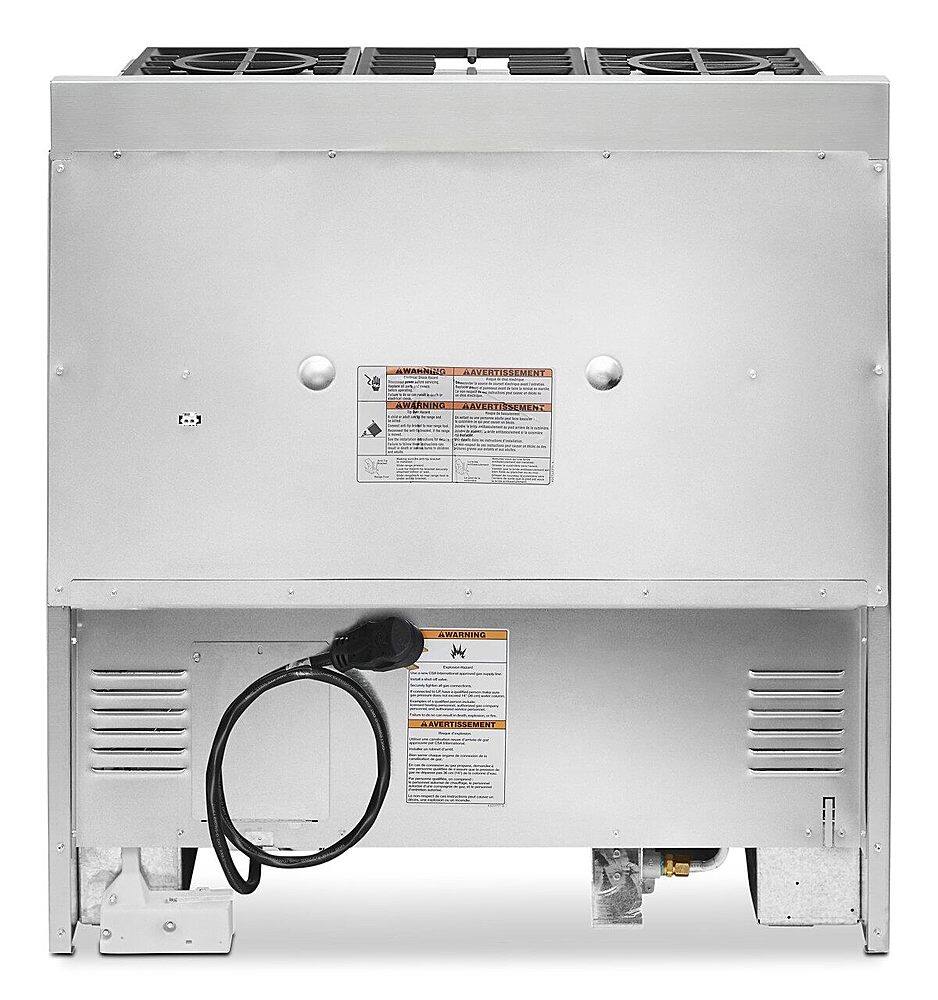 Alt View 22. KitchenAid - Commercial-Style 5.1 Cu. Ft. Slide-In Gas True Convection Range with Self-Cleaning - Ink Blue.