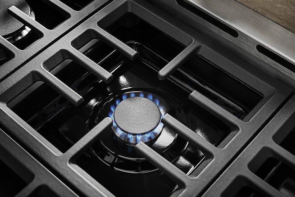 Alt View 24. KitchenAid - Commercial-Style 5.1 Cu. Ft. Slide-In Gas True Convection Range with Self-Cleaning - Ink Blue.