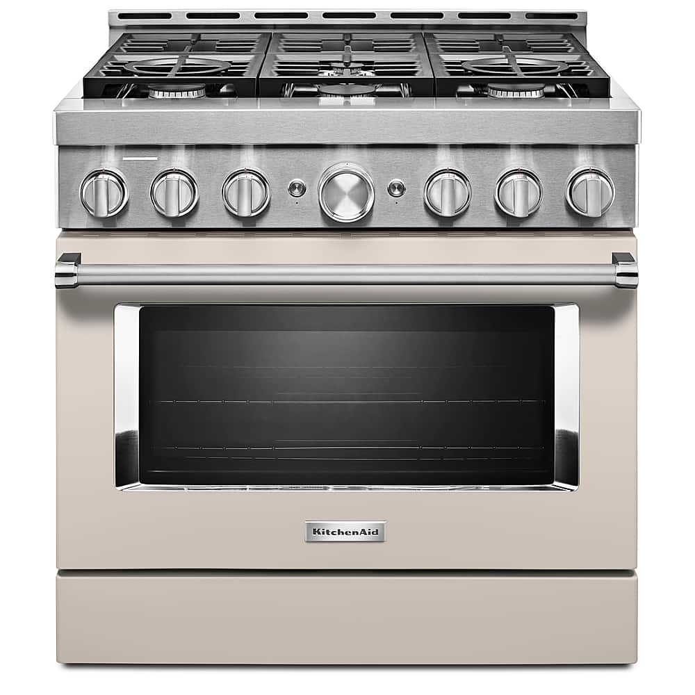 Front. KitchenAid - Commercial-Style 5.1 Cu. Ft. Slide-In Gas True Convection Range with Self-Cleaning - Milkshake.