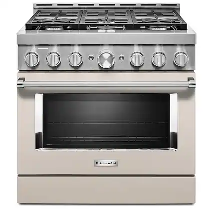 Front. KitchenAid - Commercial-Style 5.1 Cu. Ft. Slide-In Gas True Convection Range with Self-Cleaning - Milkshake.