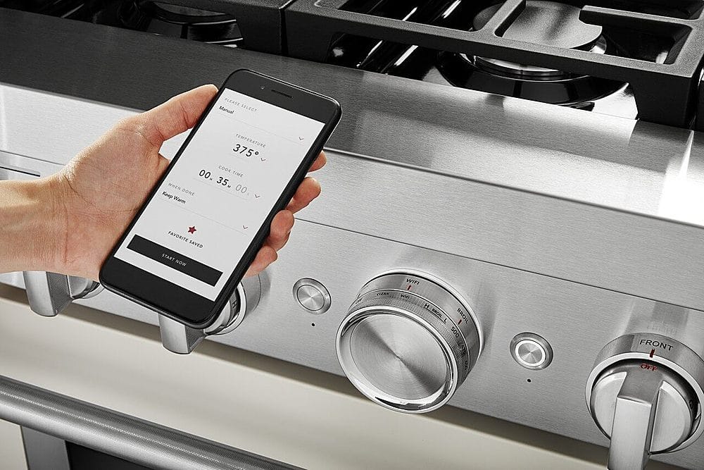 Alt View 23. KitchenAid - Commercial-Style 5.1 Cu. Ft. Slide-In Gas True Convection Range with Self-Cleaning - Milkshake.