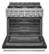 Alt View 15. KitchenAid - Commercial-Style 5.1 Cu. Ft. Slide-In Gas True Convection Range with Self-Cleaning - Imperial Black.