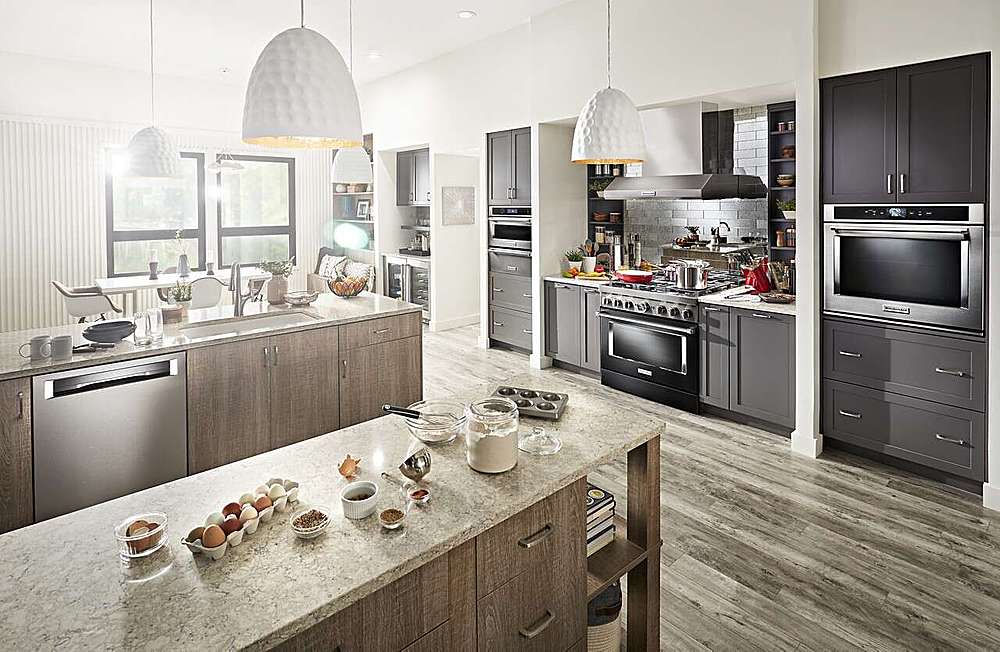 Alt View 20. KitchenAid - Commercial-Style 5.1 Cu. Ft. Slide-In Gas True Convection Range with Self-Cleaning - Imperial Black.