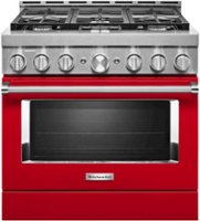 KitchenAid - Commercial-Style 5.1 Cu. Ft. Slide-In Gas True Convection Range with Self-Cleaning - Passion Red - Front_Zoom