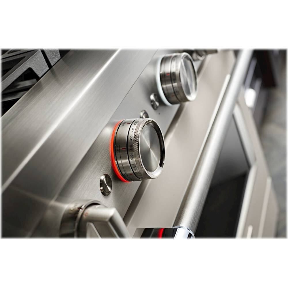 Alt View 15. KitchenAid - 6.3 Cu. Ft. Freestanding Double Oven Gas True Convection Range with Self-Cleaning and Griddle - Milkshake.