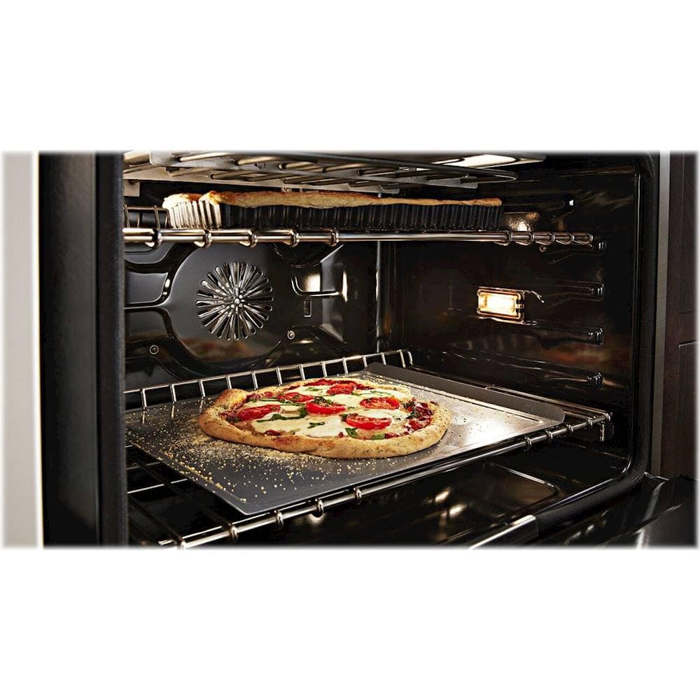 Alt View 16. KitchenAid - 6.3 Cu. Ft. Freestanding Double Oven Gas True Convection Range with Self-Cleaning and Griddle - Milkshake.
