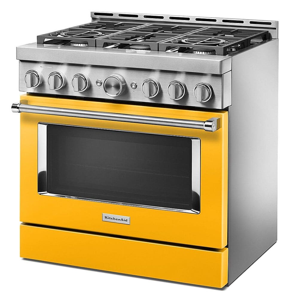 Alt View 13. KitchenAid - Commercial-Style 5.1 Cu. Ft. Slide-In Gas True Convection Range with Self-Cleaning.