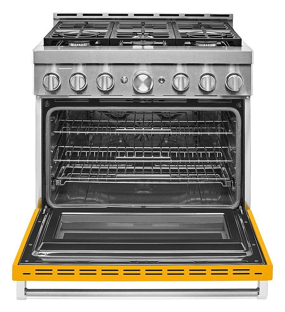 Alt View 14. KitchenAid - Commercial-Style 5.1 Cu. Ft. Slide-In Gas True Convection Range with Self-Cleaning.