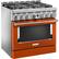 Angle. KitchenAid - Commercial-Style 5.1 Cu. Ft. Slide-In Gas True Convection Range with Self-Cleaning - Scorched Orange.