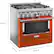 Alt View 11. KitchenAid - Commercial-Style 5.1 Cu. Ft. Slide-In Gas True Convection Range with Self-Cleaning - Scorched Orange.