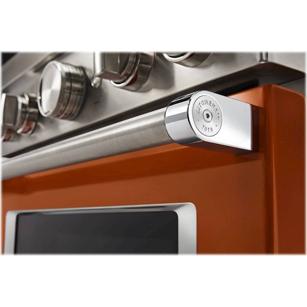 Alt View 12. KitchenAid - Commercial-Style 5.1 Cu. Ft. Slide-In Gas True Convection Range with Self-Cleaning - Scorched Orange.