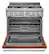 Alt View 14. KitchenAid - Commercial-Style 5.1 Cu. Ft. Slide-In Gas True Convection Range with Self-Cleaning - Scorched Orange.