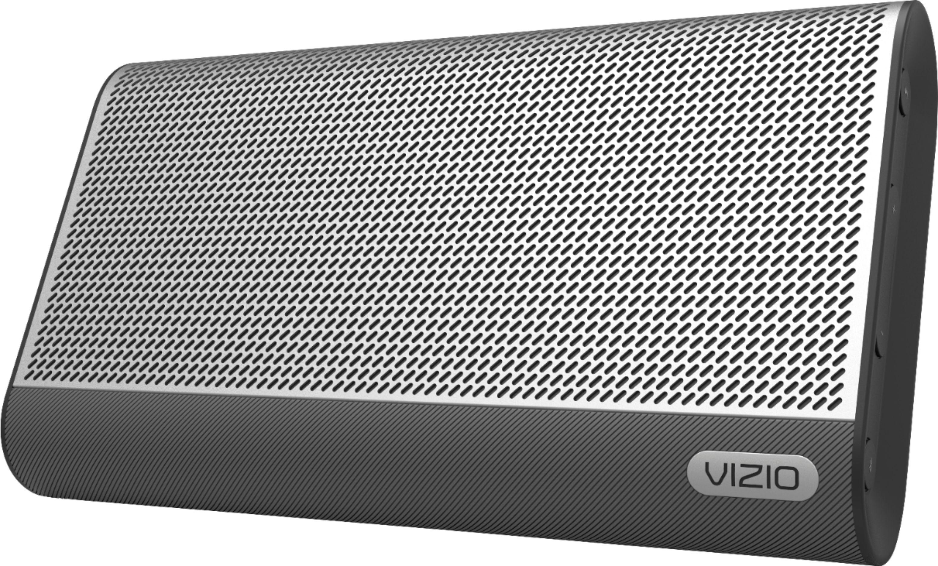 Left View: VIZIO - SmartCast Crave Go Wireless Speaker - Silver