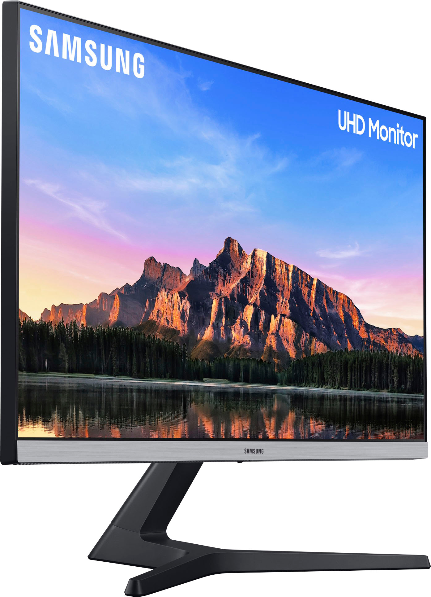 Angle View: Samsung - 28” 4K UHD IPS AMD FreeSync HDR Monitor - Black