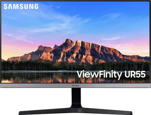 Samsung - UR55 Series 28" IPS 4K UHD Monitor (DisplayPort, HDMI) - Dark Gray/Blue
