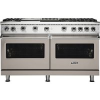 Viking - Professional 5 Series Freestanding Double Oven Gas Convection Range - Pacific Gray - Front_Zoom