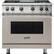 Front. Viking - Professional 5 Series 5.1 Cu. Ft. Freestanding LP Gas Convection Range - Pacific Gray.