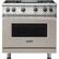 Front. Viking - Professional 5 Series 5.1 Cu. Ft. Freestanding Gas Convection Range - Pacific Gray.
