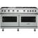 Front. Viking - Professional 5 Series 8 Cu. Ft. Freestanding Double Oven LP Gas Convection Range - Arctic Gray.