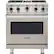 Front. Viking - Professional 5 Series 4.0 Cu. Ft. Freestanding LP Gas Convection Range - Pacific Gray.