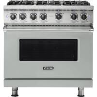 Viking - Professional 5 Series 5.1 Cu. Ft. Freestanding Gas Convection Range - Arctic Gray - Front_Zoom