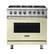 Front. Viking - Freestanding 7 Series Dual Fuel Self-Clean 36"W Range - Vanilla Cream.