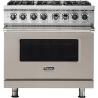 Viking - Professional 5 Series 5.6 Cu. Ft. Freestanding Dual Fuel True Convection Range with Self-Cleaning - Pacific Gray - Front_Zoom