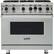 Front. Viking - Professional 5 Series 5.1 Cu. Ft. Freestanding LP Gas Convection Range - Arctic Gray.