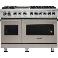Viking - Professional 5 Series 7.3 Cu. Ft. Freestanding Double Oven Dual Fuel LP Gas True Convection Range with Self-Cleaning - Pacific gray - Front_Zoom