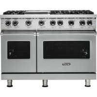 Viking - Professional 5 Series 6.1 Cu. Ft.  Freestanding Double Oven LP Gas Convection Range - Arctic Gray - Front_Zoom