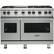 Front. Viking - Professional 5 Series 6.1 Cu. Ft. Freestanding Double Oven LP Gas Convection Range - Arctic Gray.