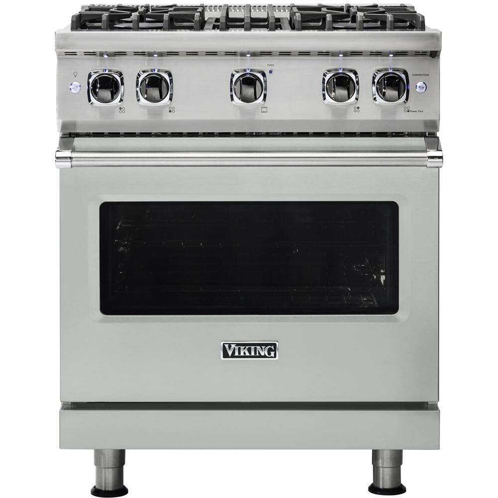 Viking - Professional 5 Series 4.0 Cu. Ft. Freestanding Gas Convection Range - Arctic Gray - Front_Zoom