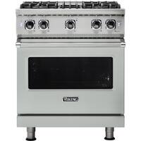 Viking - Professional 5 Series 4.0 Cu. Ft. Freestanding Gas Convection Range - Arctic Gray - Front_Zoom