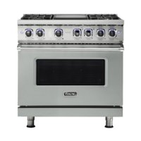 Viking - Professional 7 Series 5.1 Cu. Ft. Freestanding Gas Convection Range - Arctic gray - Front_Zoom