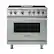 Front. Viking - VGR Freestanding 7-Series Gas 36"W Range - Arctic Gray.