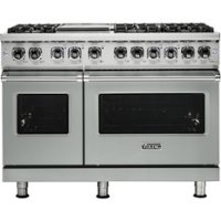Viking - Professional 5 Series 7.3 Cu. Ft. Freestanding Double Oven Dual Fuel LP Gas True Convection Range with Self-Cleaning - Arctic gray - Front_Zoom