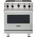 Front. Viking - Professional 5 Series 4.0 Cu. Ft. Freestanding LP Gas Convection Range - Arctic Gray.