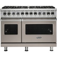 Viking - Professional 5 Series Freestanding Double Oven Dual Fuel Convection Range with Self-Cleaning - Pacific gray - Front_Zoom
