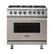 Front. Viking - Freestanding 7 Series Dual Fuel Self-Clean 36"W Range - Pacific Gray.