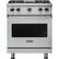 Front. Viking - Professional 5 Series 4.0 Cu. Ft. Freestanding LP Gas Convection Range - Arctic Gray.