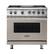 Front. Viking - VGR Freestanding 7-Series Gas 36"W Range - Pacific Gray.