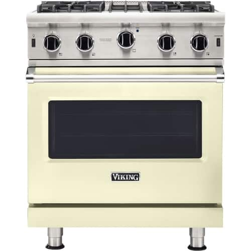 Viking - Professional 5 Series 4.0 Cu. Ft. Freestanding LP Gas Convection Range - Vanilla Cream