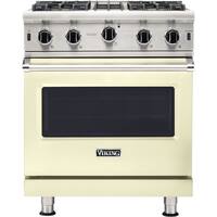 Viking - Professional 5 Series 4.0 Cu. Ft. Freestanding Gas Convection Range - Vanilla Cream - Front_Zoom