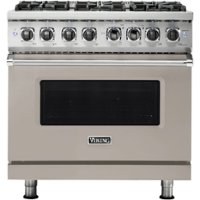 Viking - 5-Series 5.6 Cu. Ft. Self-Cleaning Freestanding Dual Fuel Convection Range - Pacific Gray - Front_Zoom