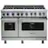Front. Viking - VGR Freestanding 7-Series Gas 48"W Range - Arctic Gray.