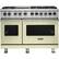 Front. Viking - 5-Series Dual Fuel Self-Clean 48"W Sealed Burner Range - Vanilla Cream.