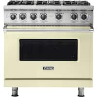 Viking - Professional 5 Series 5.1 Cu. Ft. Freestanding Gas Convection Range - Vanilla Cream - Front_Zoom