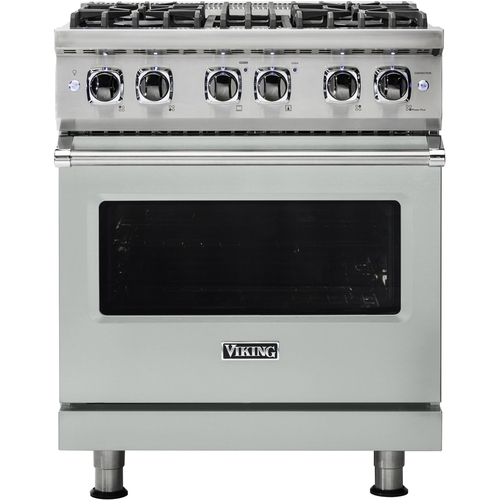 Viking - Professional 5 Series 4.7 Cu. Ft. Freestanding Dual Fuel True Convection Range with Self-Cleaning - Arctic Gray